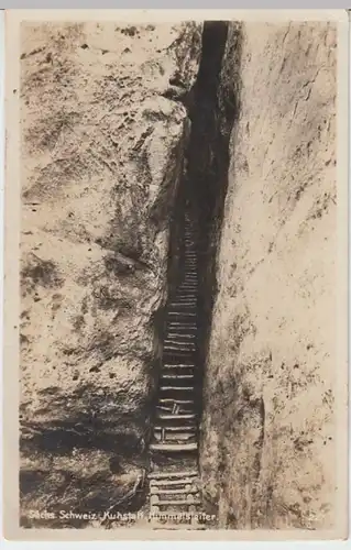 (18375) Foto AK Sächsische Schweiz, Kuhstall, Himmelsleiter 1931