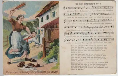 (18363) AK Liedkarte "Da muss aufgeworzelt wär'n", vor 1945