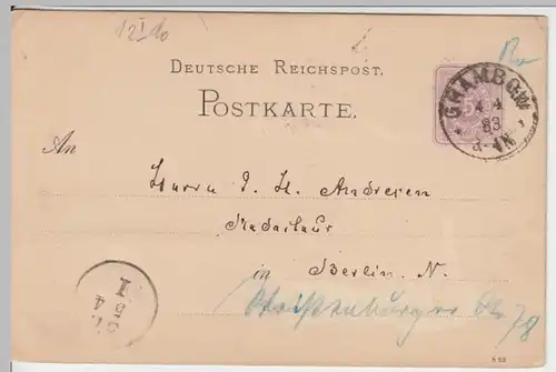 (18315) Ganzsache DR Grambow 1883