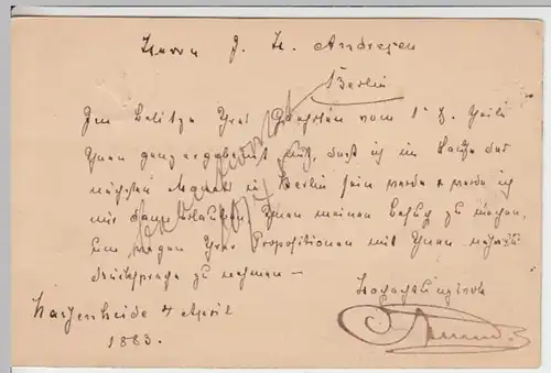 (18315) Ganzsache DR Grambow 1883