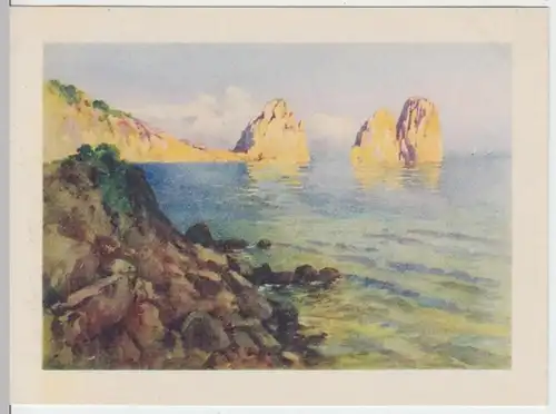 (18257) Künstler AK M.Danesi Capri, Faraglioni 1938