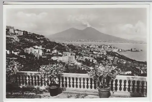 (18234) Foto AK Neapel, Napoli, Panorama mit Vesuv 1938