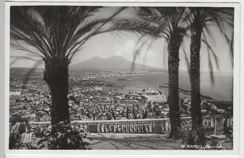 (18232) Foto AK Neapel, Napoli, Panorama mit Vesuv 1938