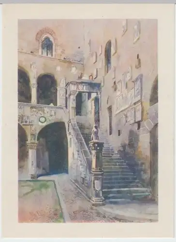 (18181) Künstler AK M. Danesi, Florenz, Firenze, Bargello, Innenhof 1938