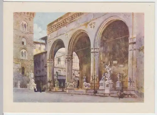 (18176) Künstler AK M. Danesi, Florenz, Firenze, Loggia dei Lanzi 1938