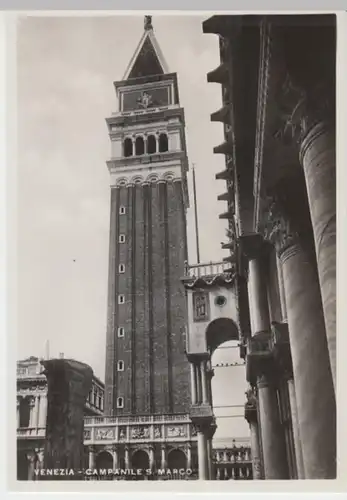 (18127) Foto AK Venedig, Venezia, Campanile S. Marco, Glockenturm 1937