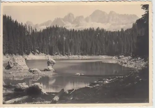 (18082) Foto AK Karersee (Südtirol), Dolomiten 1937