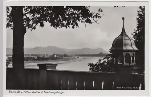 (18069) Foto AK Bonn, Blick vom Alten Zoll zum Siebengebirge 1936