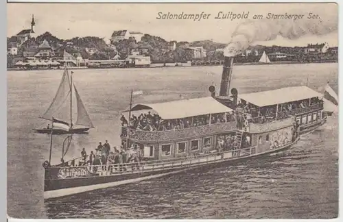 (17976) AK Starnberger See, Salondampfer "Luitpold" 1913