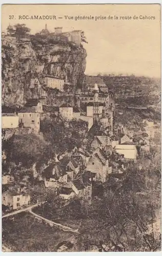 (17973) AK Rocamadour (Lot), Ortsansicht v. d. Straße n. Cahors 1933