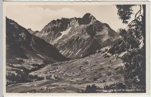 (17919) Foto AK Hirschegg, Ansicht mit Widderstein 1920/30er