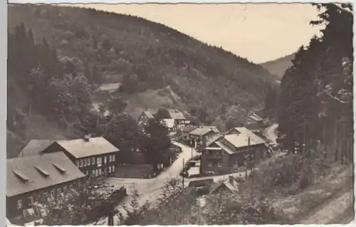 (17880) Foto AK Saargrund, Sachsenbrunn, Ortsansicht 1959