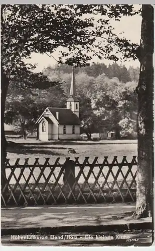(17870) Foto AK Elend (Oberharz am Brocken), Die kleinste Kirche 1975