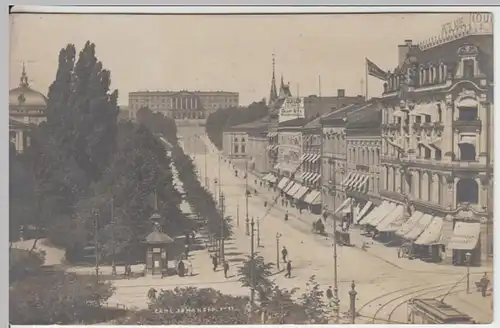 (17852) Foto Ak Kristiania (Oslo), Karl Johansgate 1908
