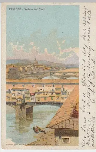 (17815) Künstler AK Florenz, Veduta dei Ponti 1906