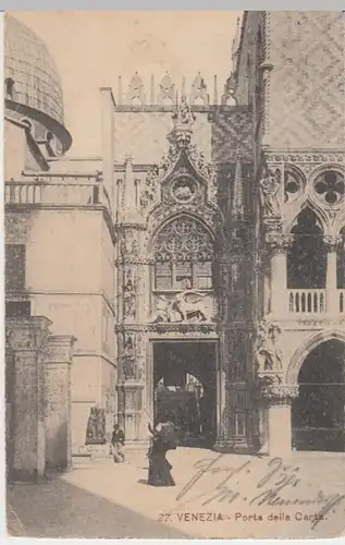 (17763) AK Venedig, Porta della Carta 1905