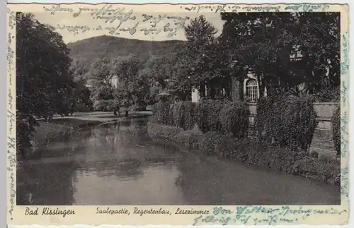 (17758) AK Bad Kissingen, Saalepartie, Regentenbau, Lesezimmer 1940