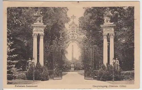 (17727) AK Potsdam, Sanssouci Haupteingang 1926