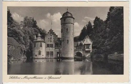 (17702) AK Mespelbrunn (Spessart), Schloss, um 1935