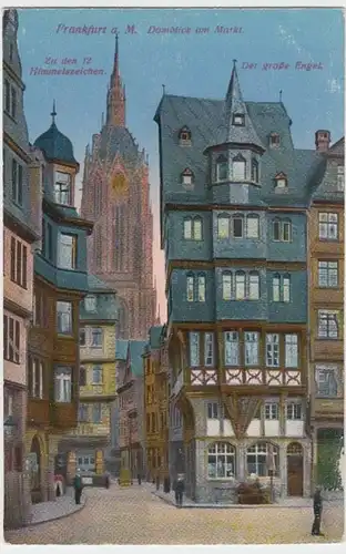 (17602) AK Frankfurt (Main), Domblick am Markt, vor 1945
