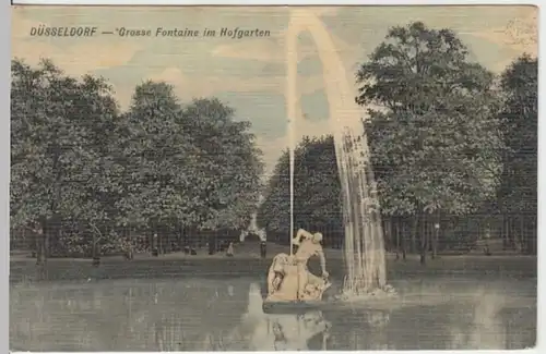 (17597) AK Düsseldorf, Große Fontaine im Hofgarten, vor 1945