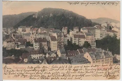 (17594) AK Karlsbad, Karlovy Vary, Schlossberg, gel. 1902