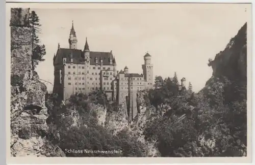 (17587) Foto AK Hohenschwangau, Schloss Neuschwanstein, gel. 1932