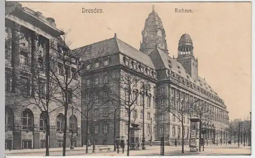 (17471) AK Dresden, Rathaus, gel. 1911