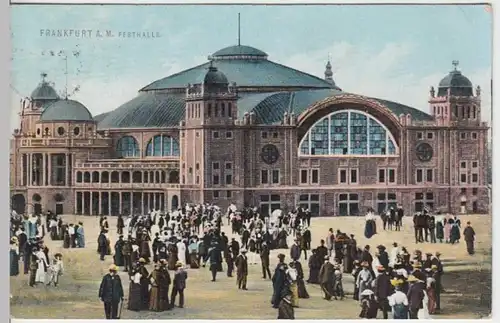 (17444) AK Frankfurt (Main), Festhalle, gel. 1910