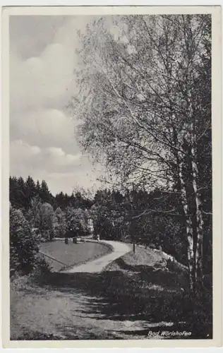 (17440) AK Bad Wörishofen, Waldweg, Park, gel. 1940
