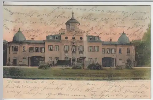 (17436) AK Weimar, Th., Schloss Belvedere, gel. 1906