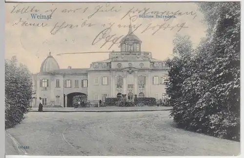 (17435) AK Weimar, Th., Schloss Belvedere, gel. 1906