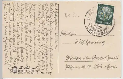 (17380) AK Badgastein (Salzburg, Österr.), Gasteinertal 1940