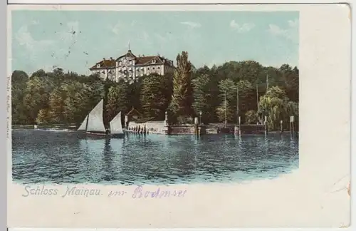 (17375) AK Litzelstetten, Insel Mainau (Bodensee), Schloss, Feldpost 1915