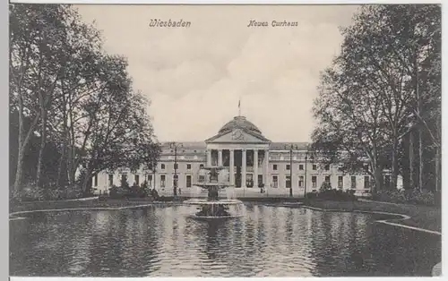 (17342) AK Wiesbaden, Neues Kurhaus 1907