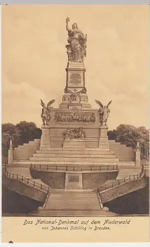 (17331) AK Rüdesheim (Rhein), Nationaldenkmal auf dem Niederwald 1929
