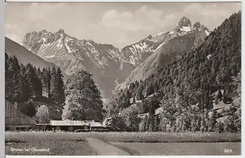 (17300) Foto AK Gruben (Oberstdorf), gel. 1960