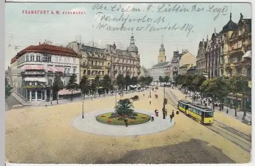 (17249) AK Frankfurt (Main), Roßmarkt, Feldpost 1917