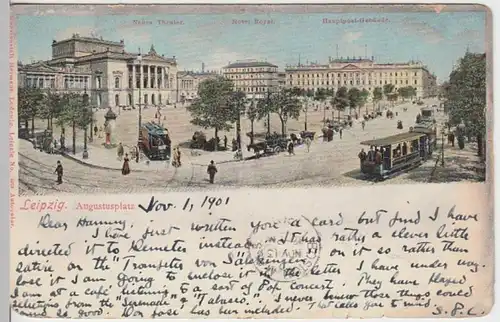(17227) AK Leipzig, Augustusplatz 1901