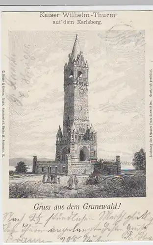 (17200) AK Berlin Grunewald, Karlsberg, Kaiser Wilhelm Turm 1899