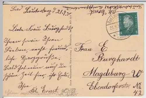 (17139) AK Bad Lauterberg im Harz, Ortsansicht mit Hausberg 1930