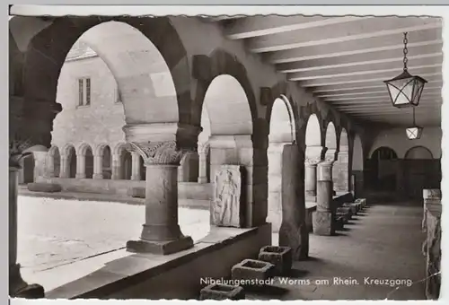 (17103) Foto AK Worms, Kreuzgang 1963