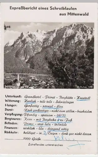(17091) AK Mittenwald, Karwendel 1958