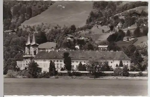 (17086) Foto AK Tegernsee, Kloster Tegernsee (Schloss) 1955