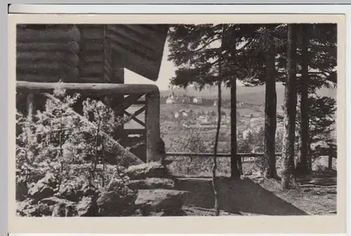 (17085) Foto AK Finsterbergen, Blockhütte 1952