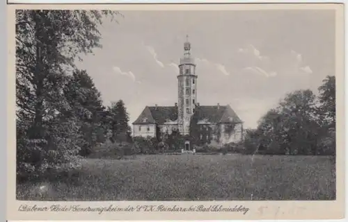 (17059) AK Reinharz, Bad Schmiedeberg, Wasserschloss, Genesungsheim 1950