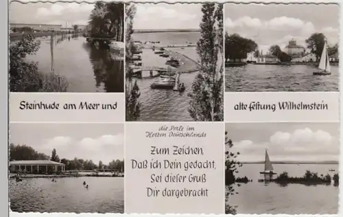 (17045) Foto AK Steinhude, Wunstorf, Steinhuder Meer, Fest. Wilhelmstein 1960