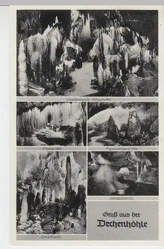 (17034) AK Iserlohn, Gruß aus der Dechenhöhle, Mehrbildkarte 1956