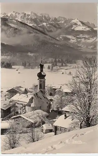 (17031) Foto AK Reit im Winkl mit Wildem Kaiser 1958