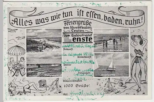 (17027) AK Lenste, Grömitz, Lenster Strand 1955